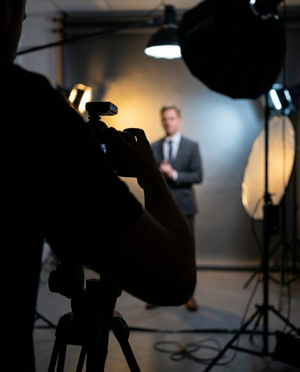 Blick über die Schulter des Fotografen